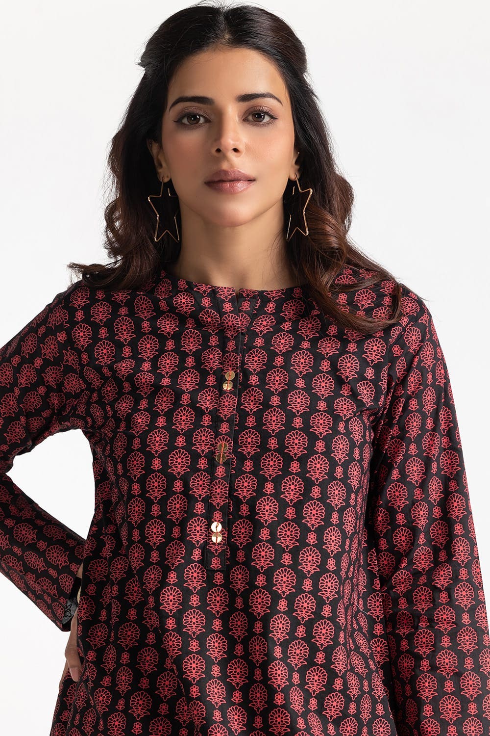 Cambric Block Printed Shirt