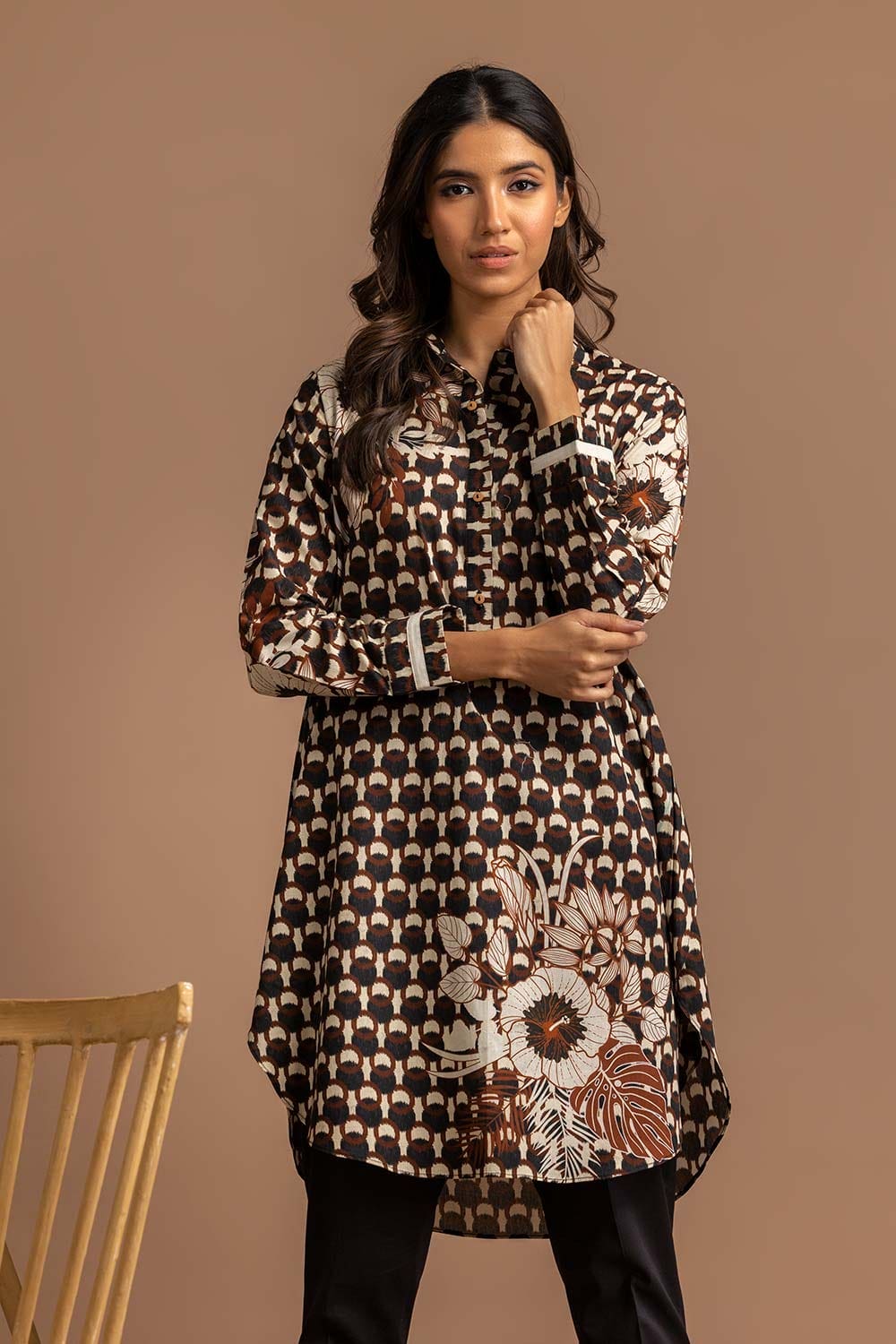 Digital Print Cambric Shirt