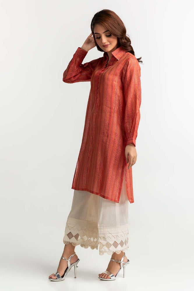 Yarn Dyed Embellished Shirt