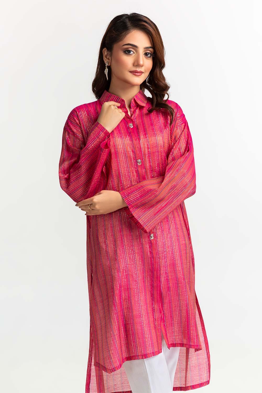 Yarn Dyed Embellished Shirt