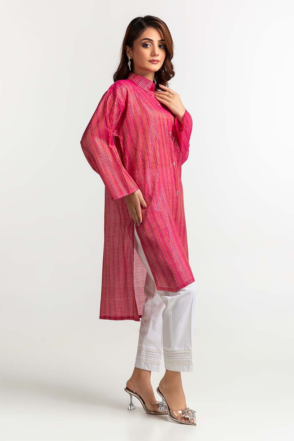 Yarn Dyed Embellished Shirt