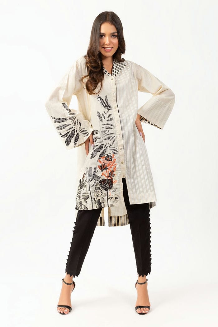 Embroidered Slub Shirt