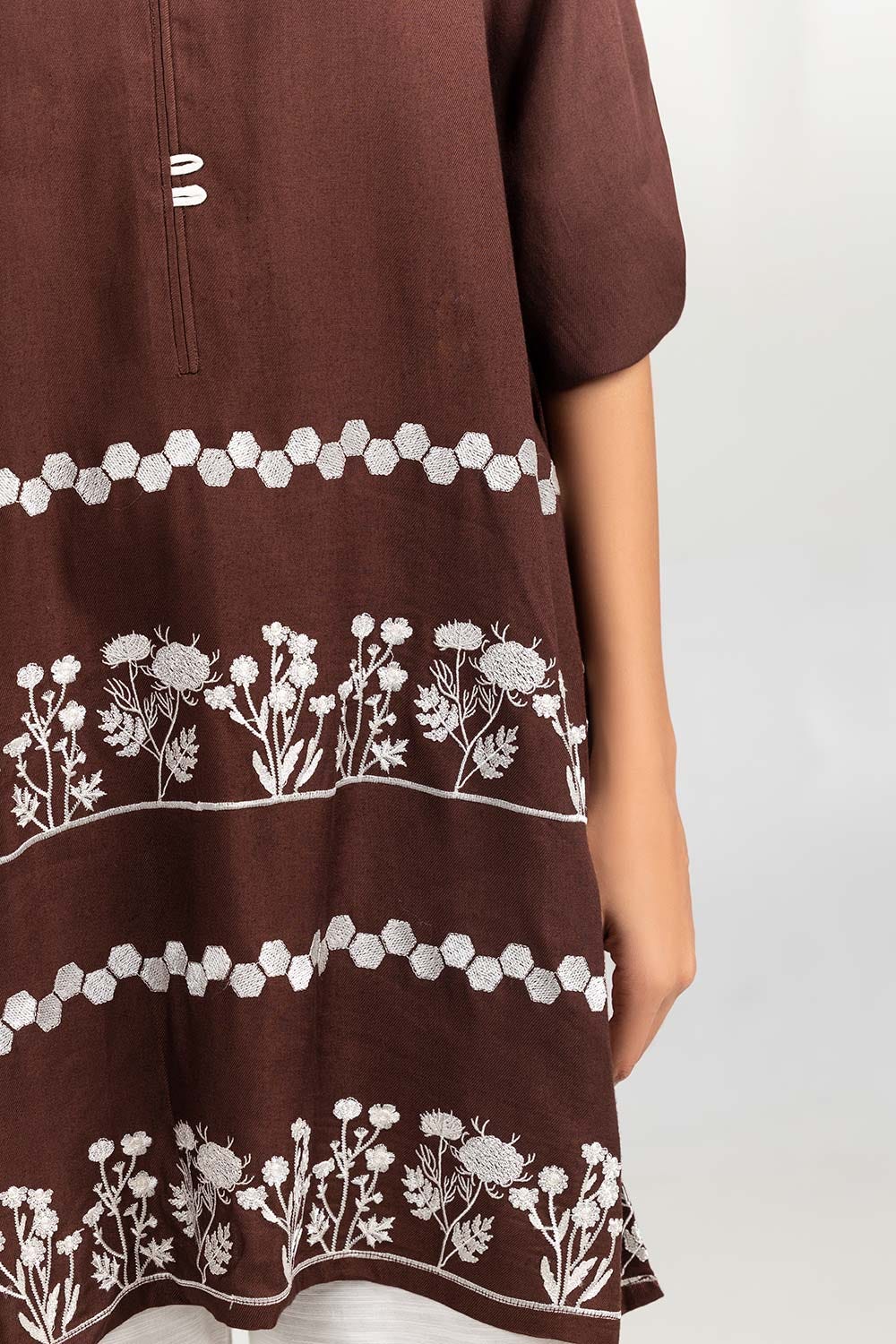 Embroidered Twill Viscose Shirt