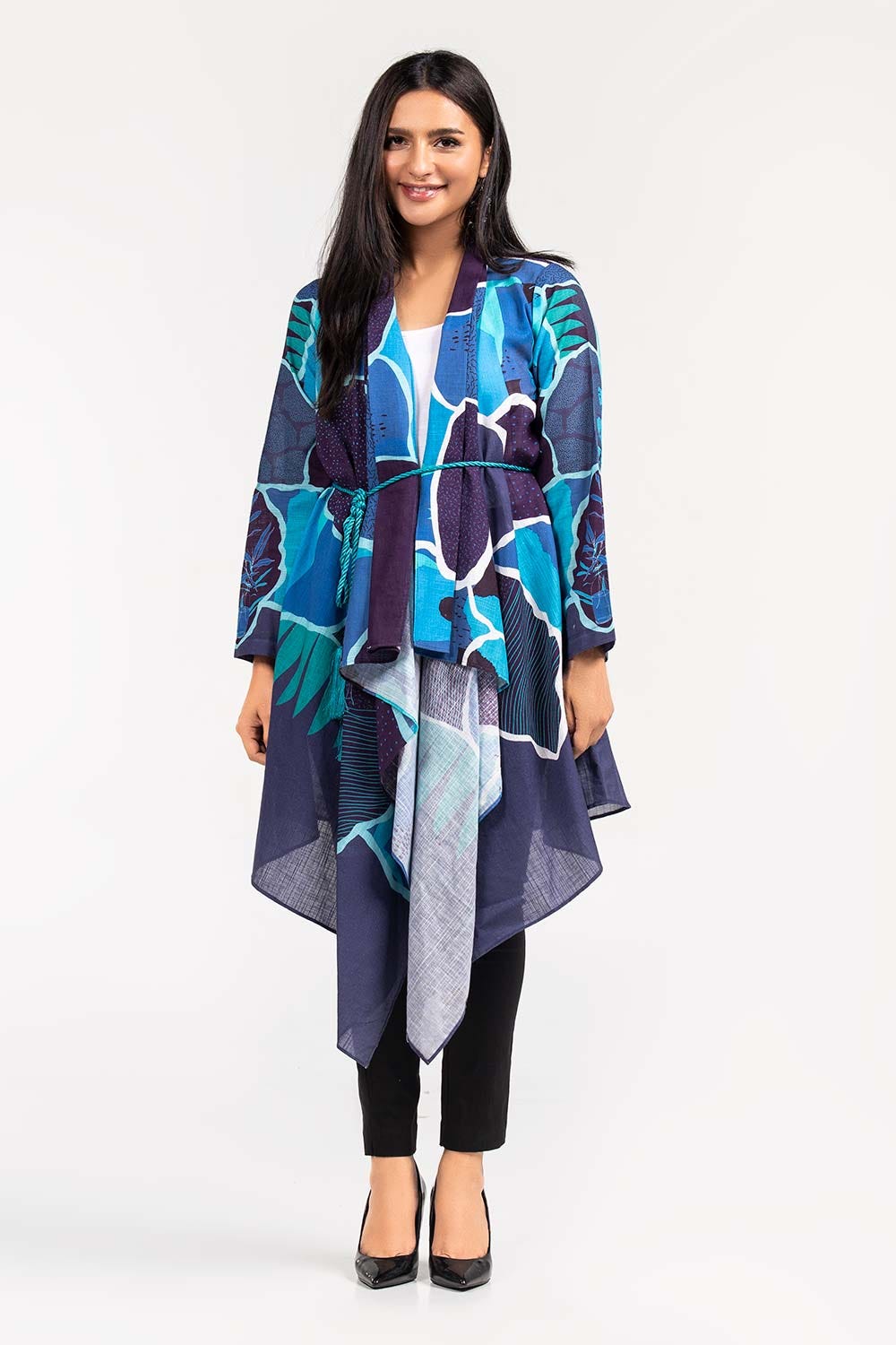 Printed Khaddar Jacket