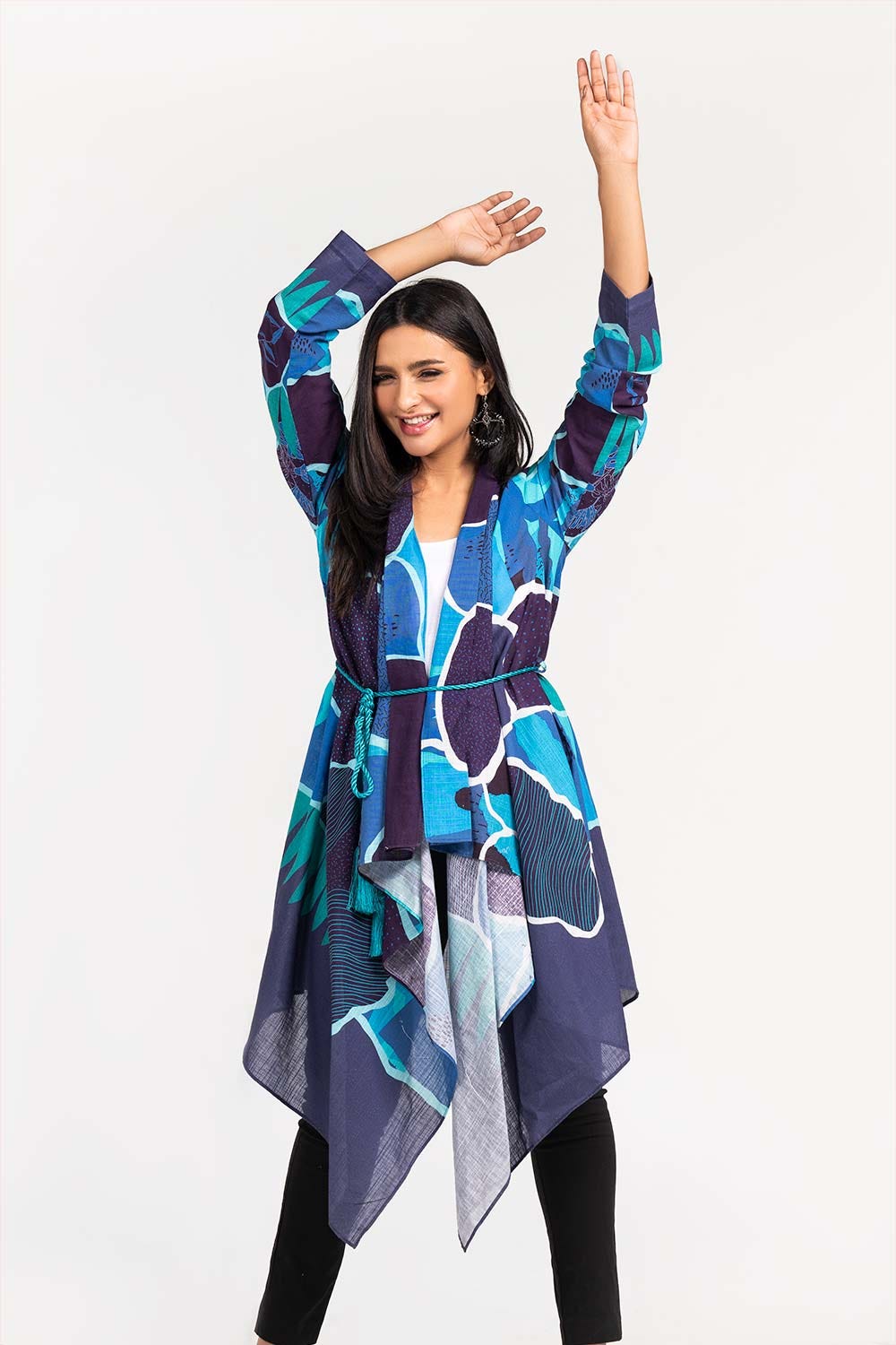 Printed Khaddar Jacket