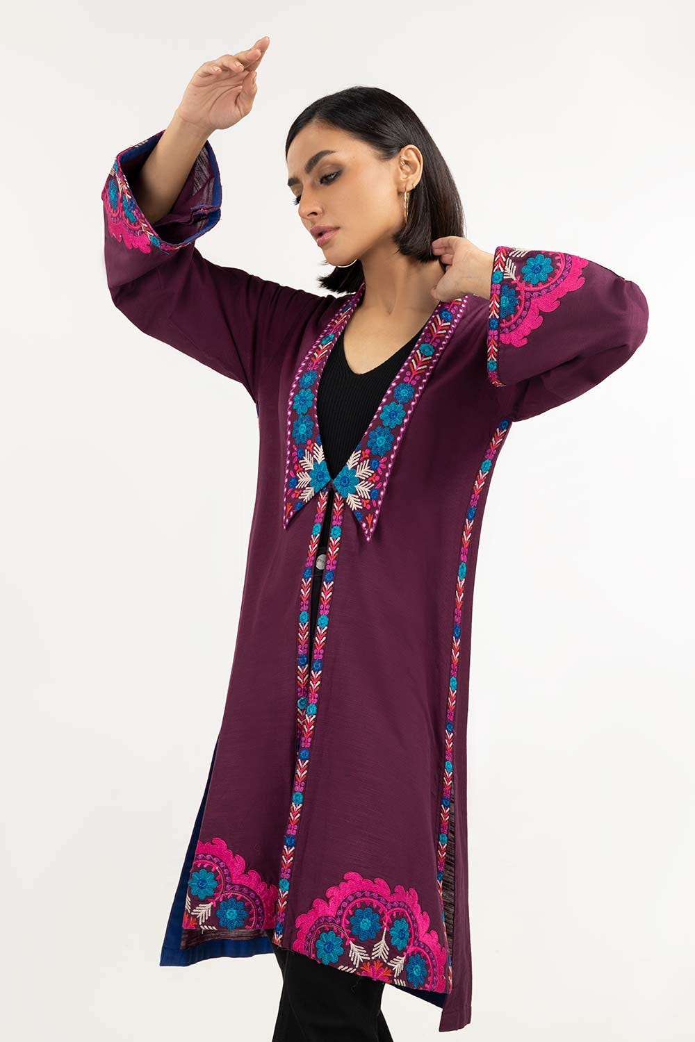 Embroidered Khaddar Shirt
