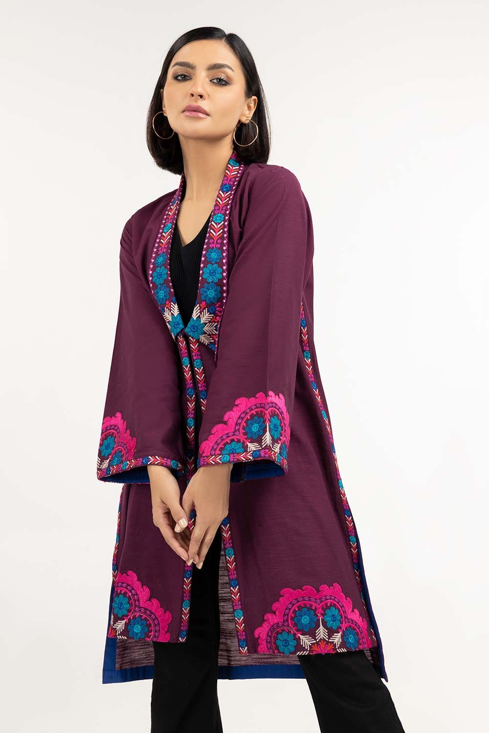 Embroidered Khaddar Shirt