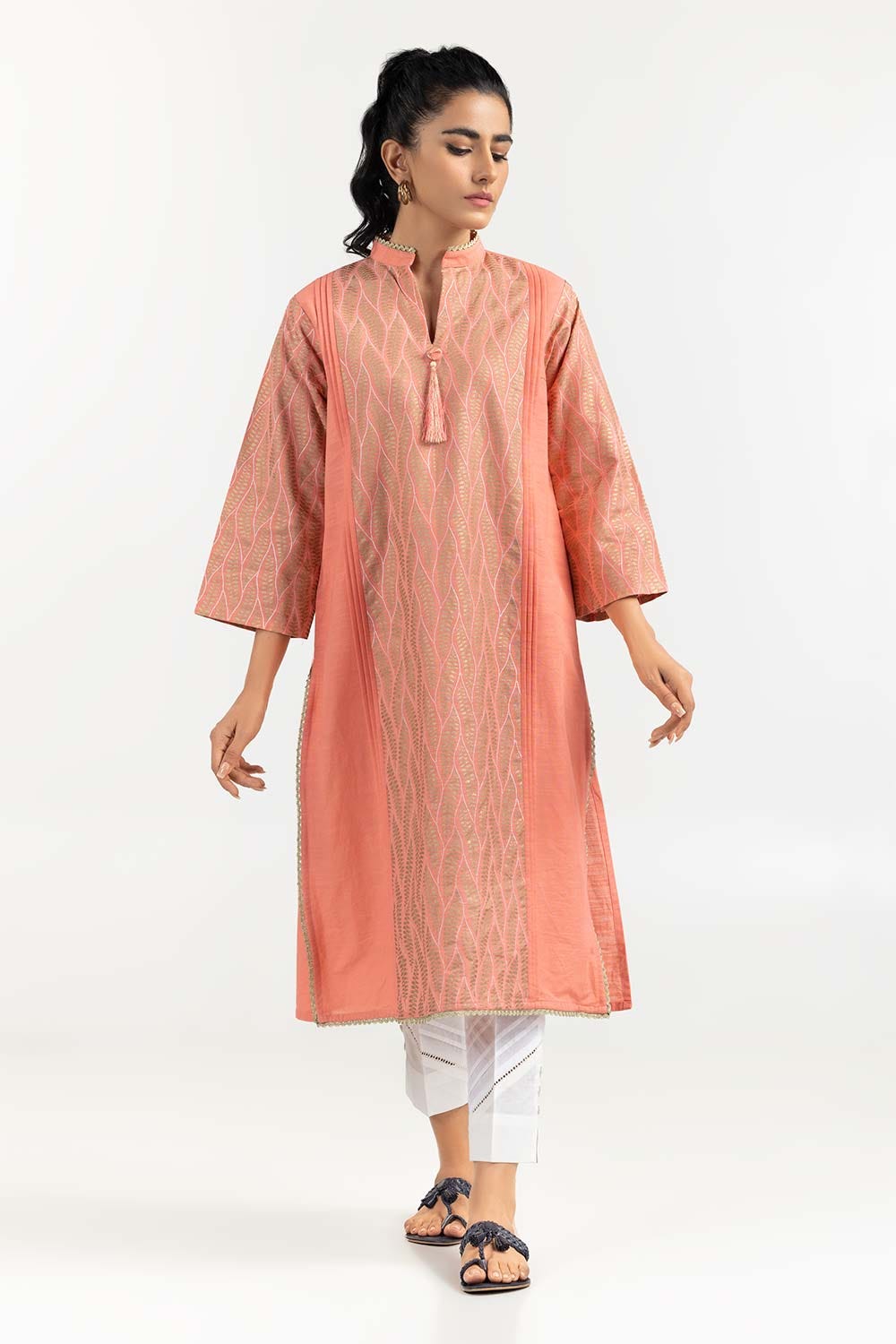 Screen Printed Khaddar Shirt