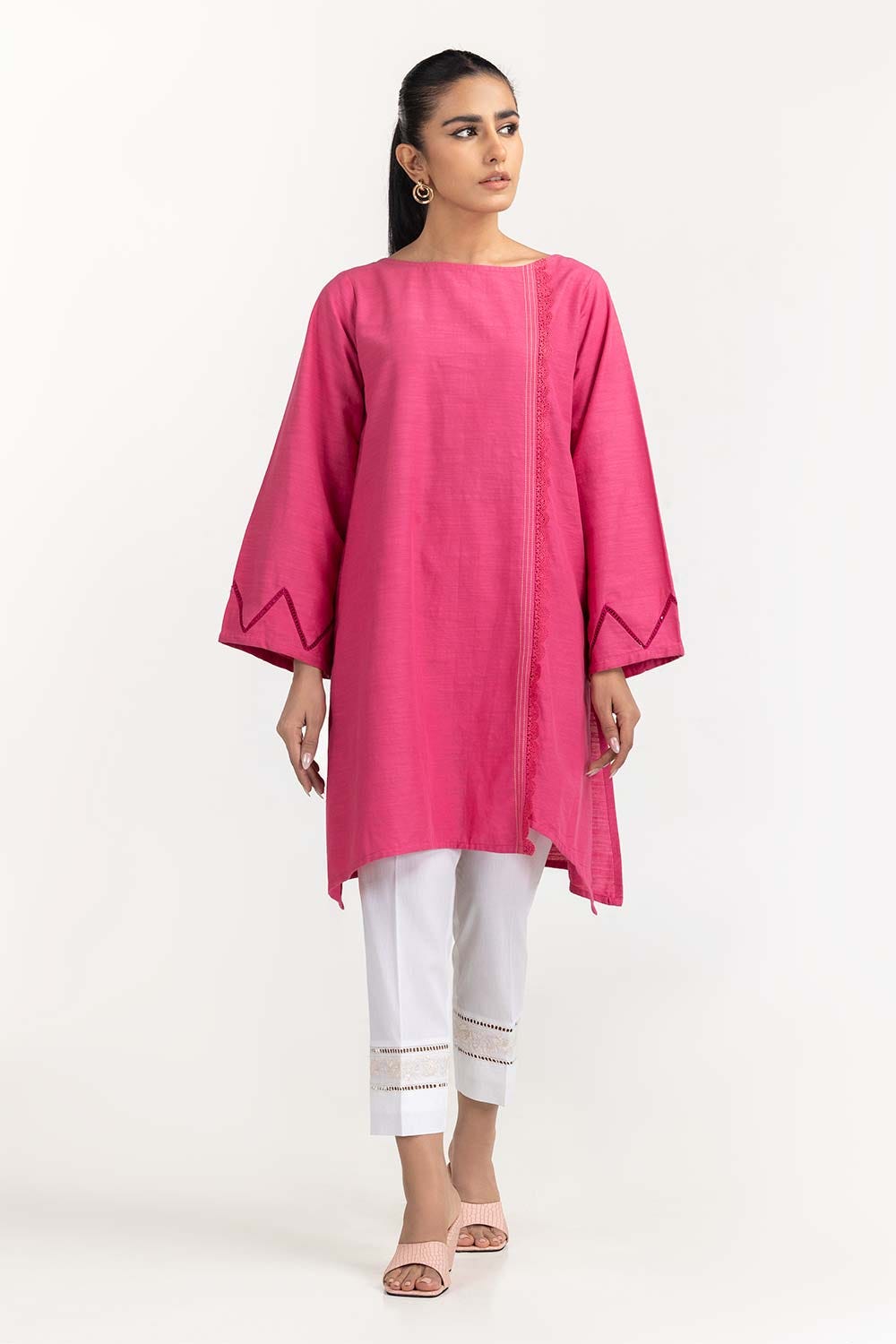 Embroidered Khaddar Shirt