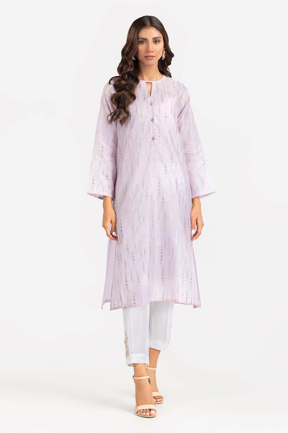 Foil Print Slub Shirt