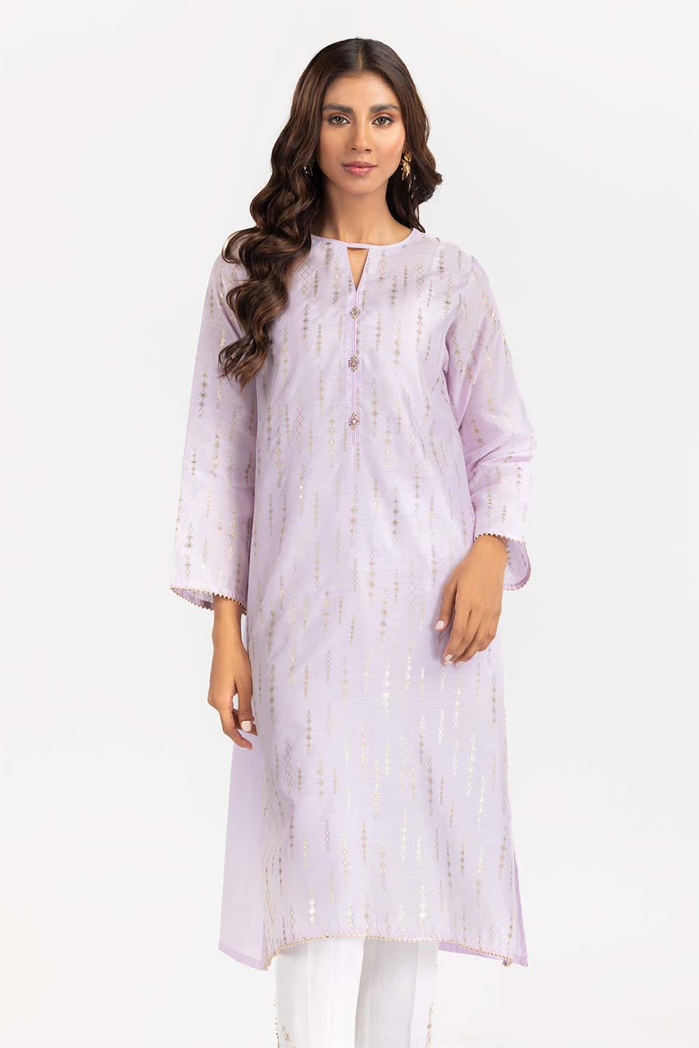 Foil Print Slub Shirt