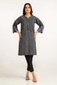 Dyed Cotton Yarn Dyed Embroidered Shirt