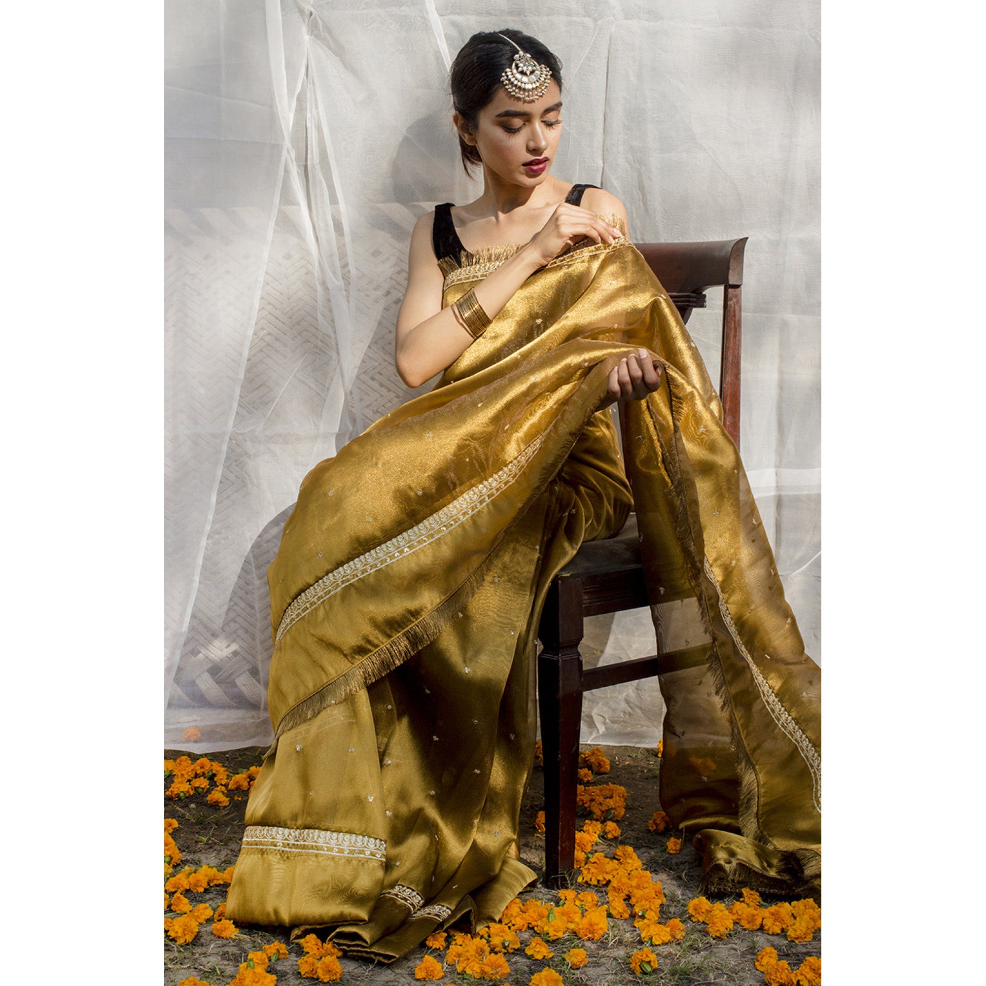 Gold Saree