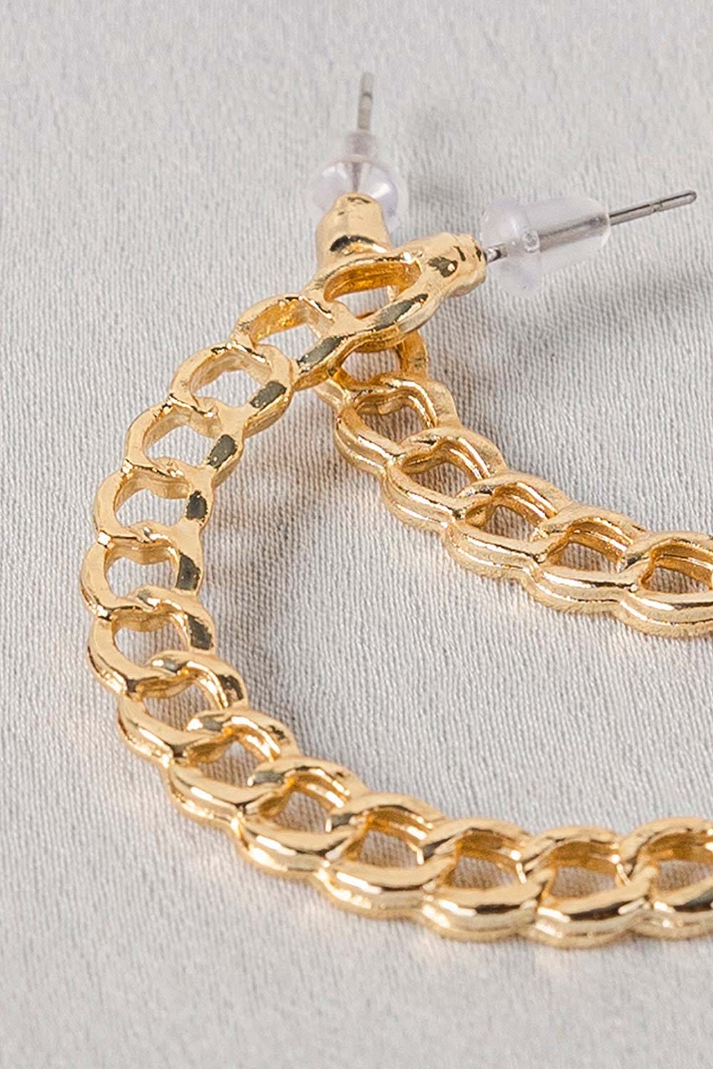 Golden C Hoop Earrings