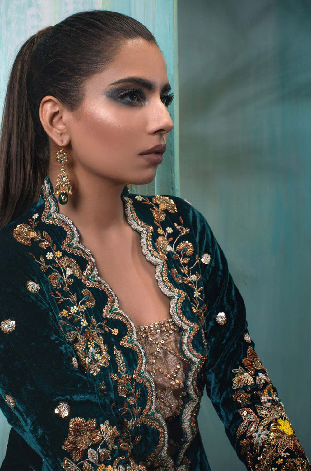 Iznik Coat with Lehnga