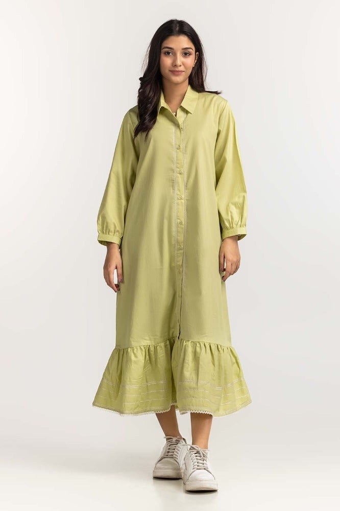 Green Basic Dress