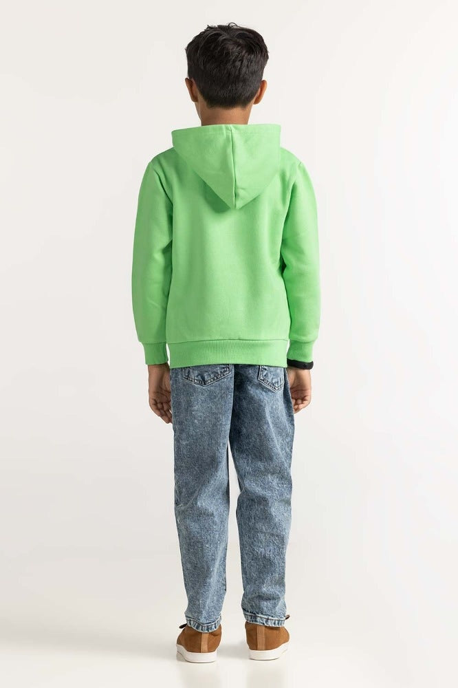 Green Basic Sweatshirt