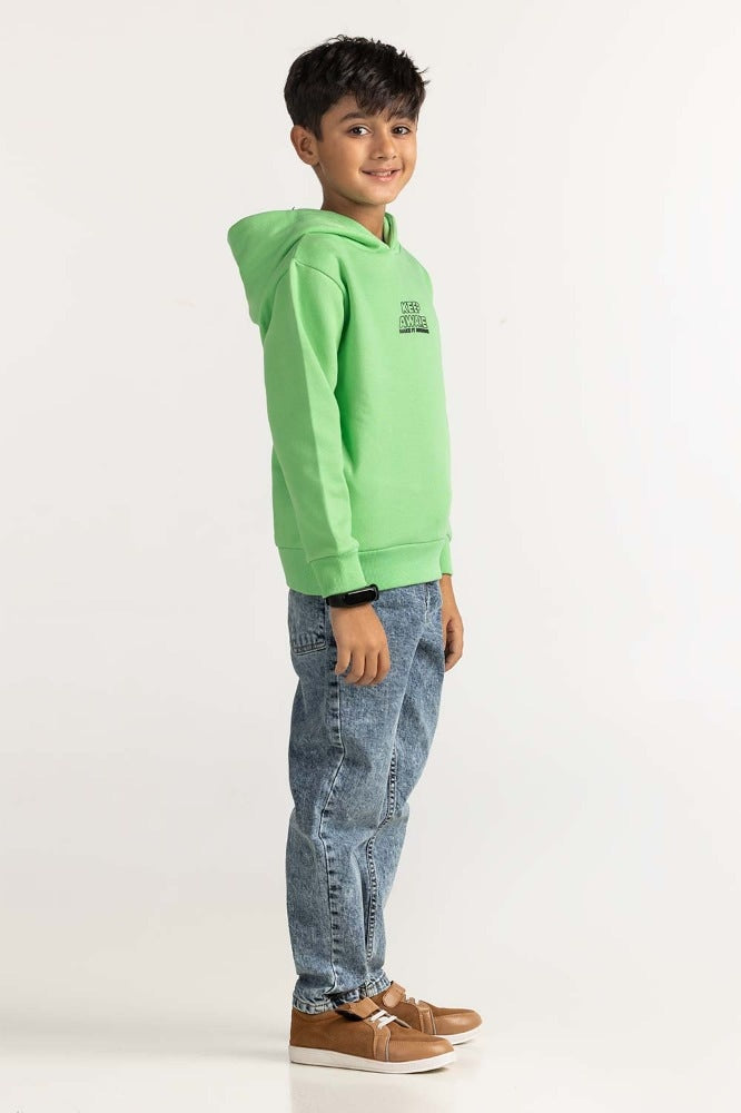 Green Basic Sweatshirt