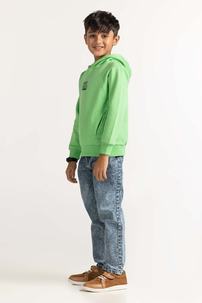 Green Basic Sweatshirt