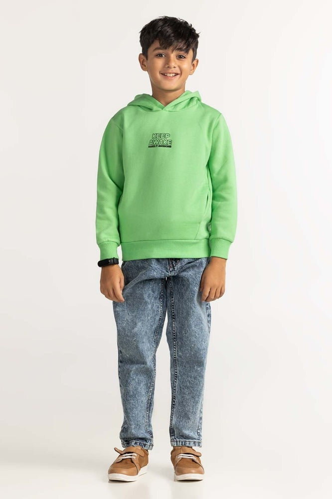 Green Basic Sweatshirt