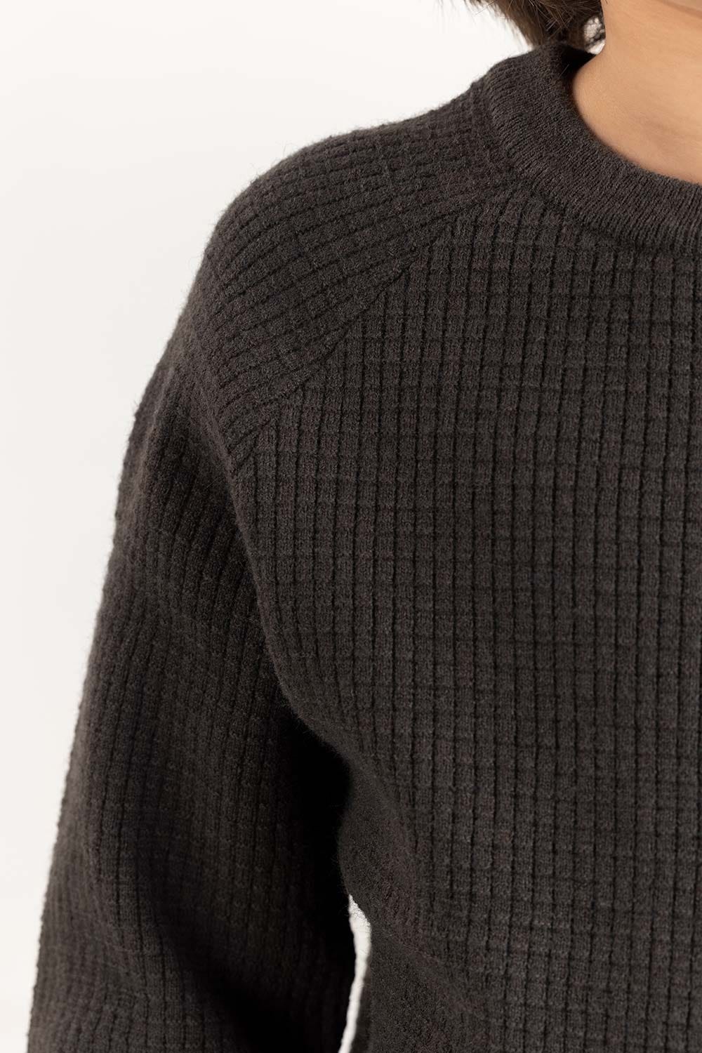 Junior Boy Green Knit Sweater
