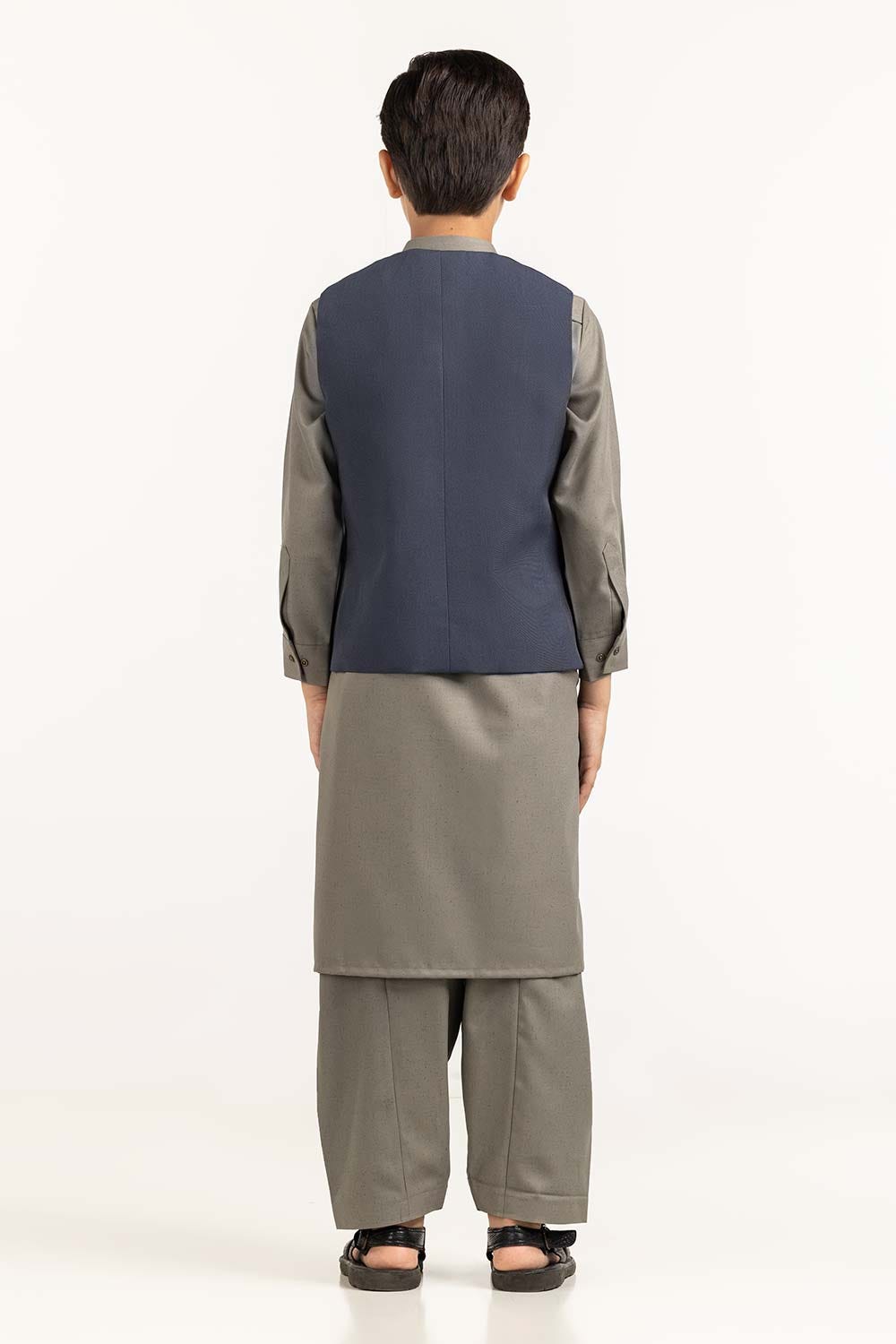 Grey Stylized Waist Coat Kwc-Pd23-002