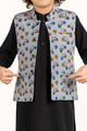 Grey Stylized Waist Coat Kwc-Pd23-006