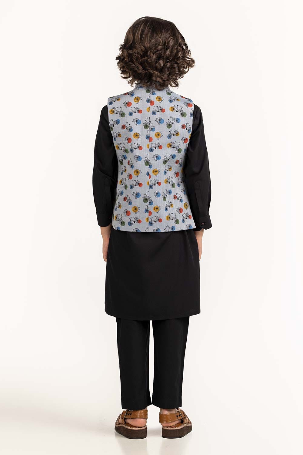 Grey Stylized Waist Coat Kwc-Pd23-006