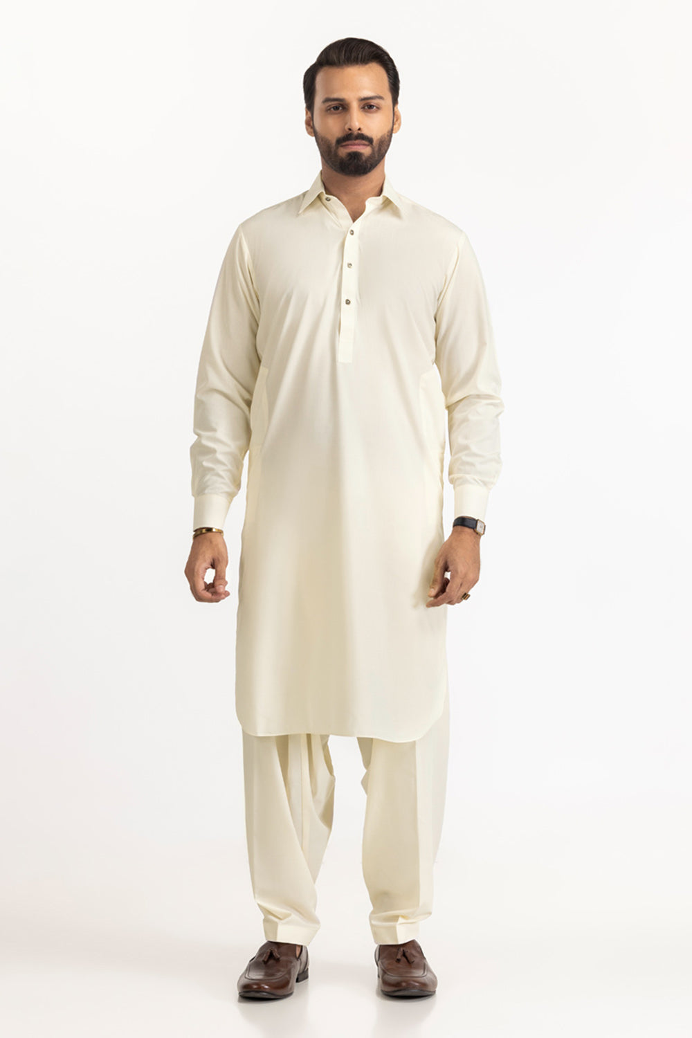 Gul Panther Unstitched Fabric Blended-Lf