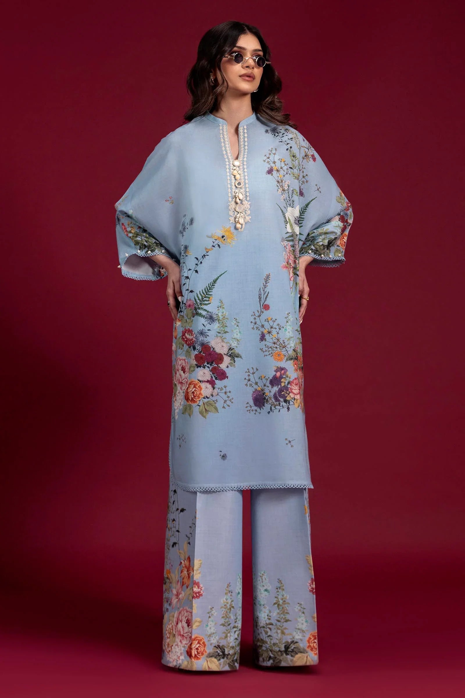 stitched Lawn 2 Piece Suit H251-015B-2AC (RTS)