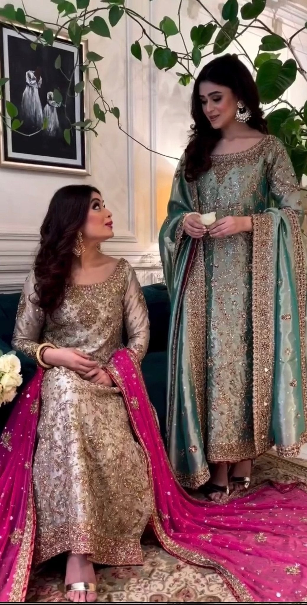 Haris Shakeel – Lama Series Aqua Teal Style