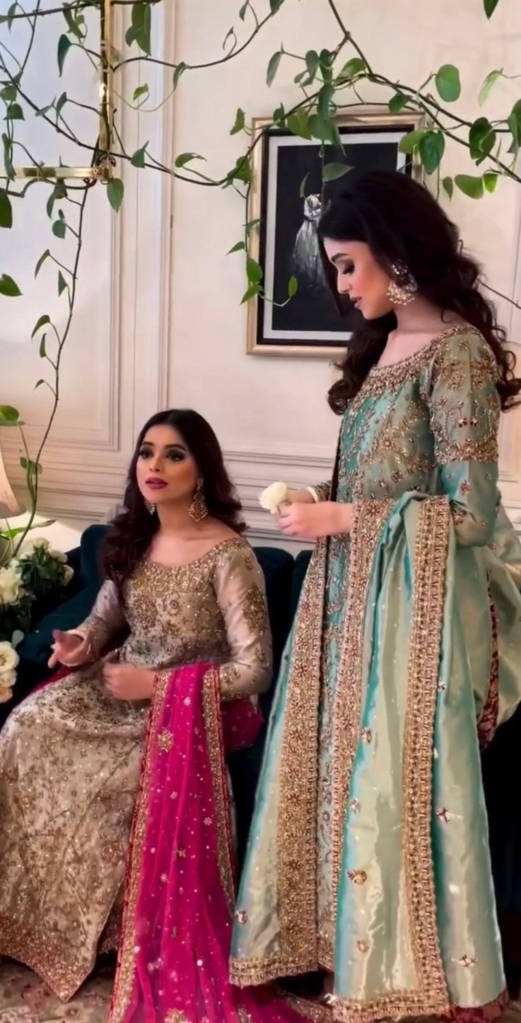 Haris Shakeel – Lama Series Aqua Teal Style