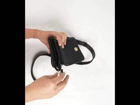 Black Cross Body Wallet