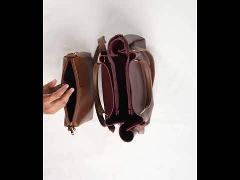 Maroon Bucket Bag