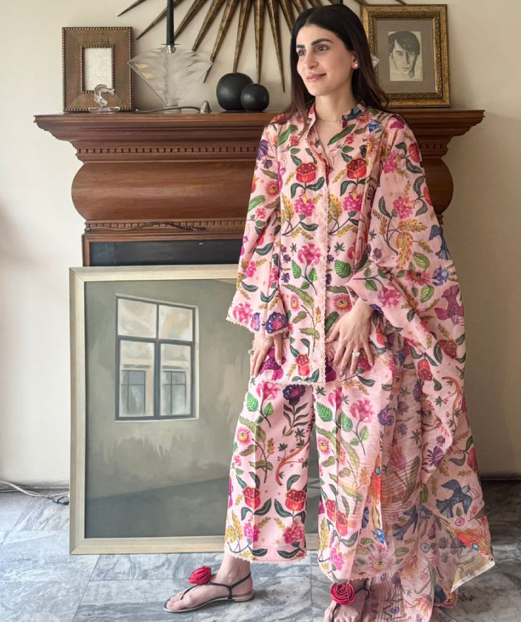 Pink Floral Dreams (Unstitched)