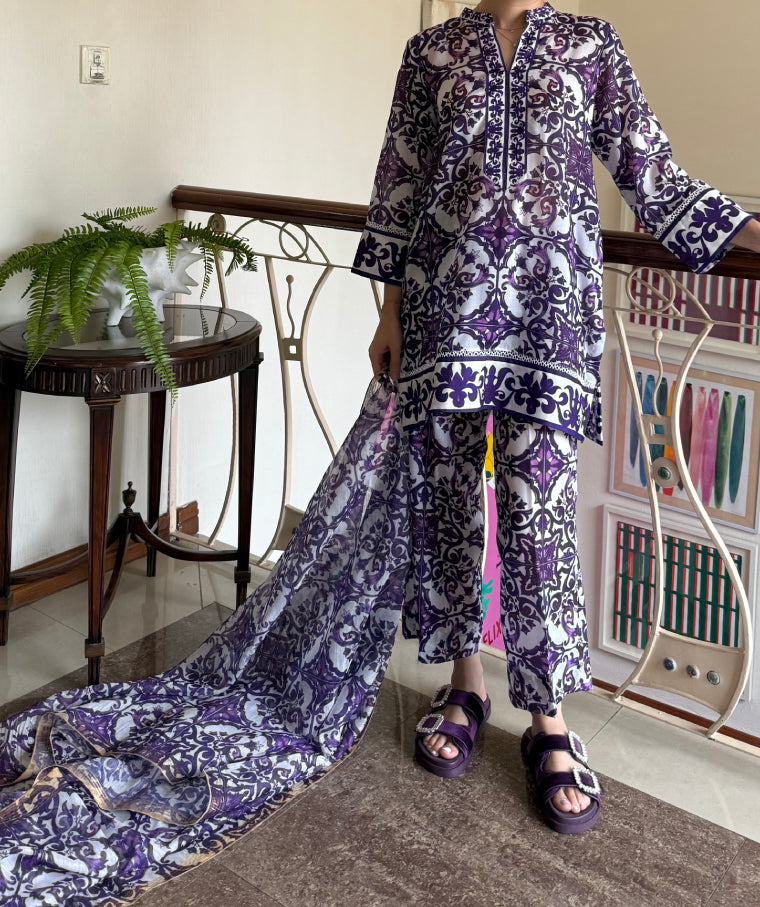 Purple Tile (Unstitched)