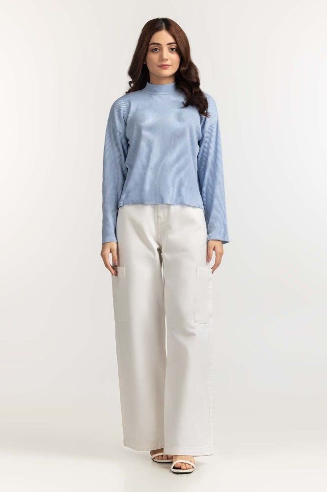Ice Blue Basic Top