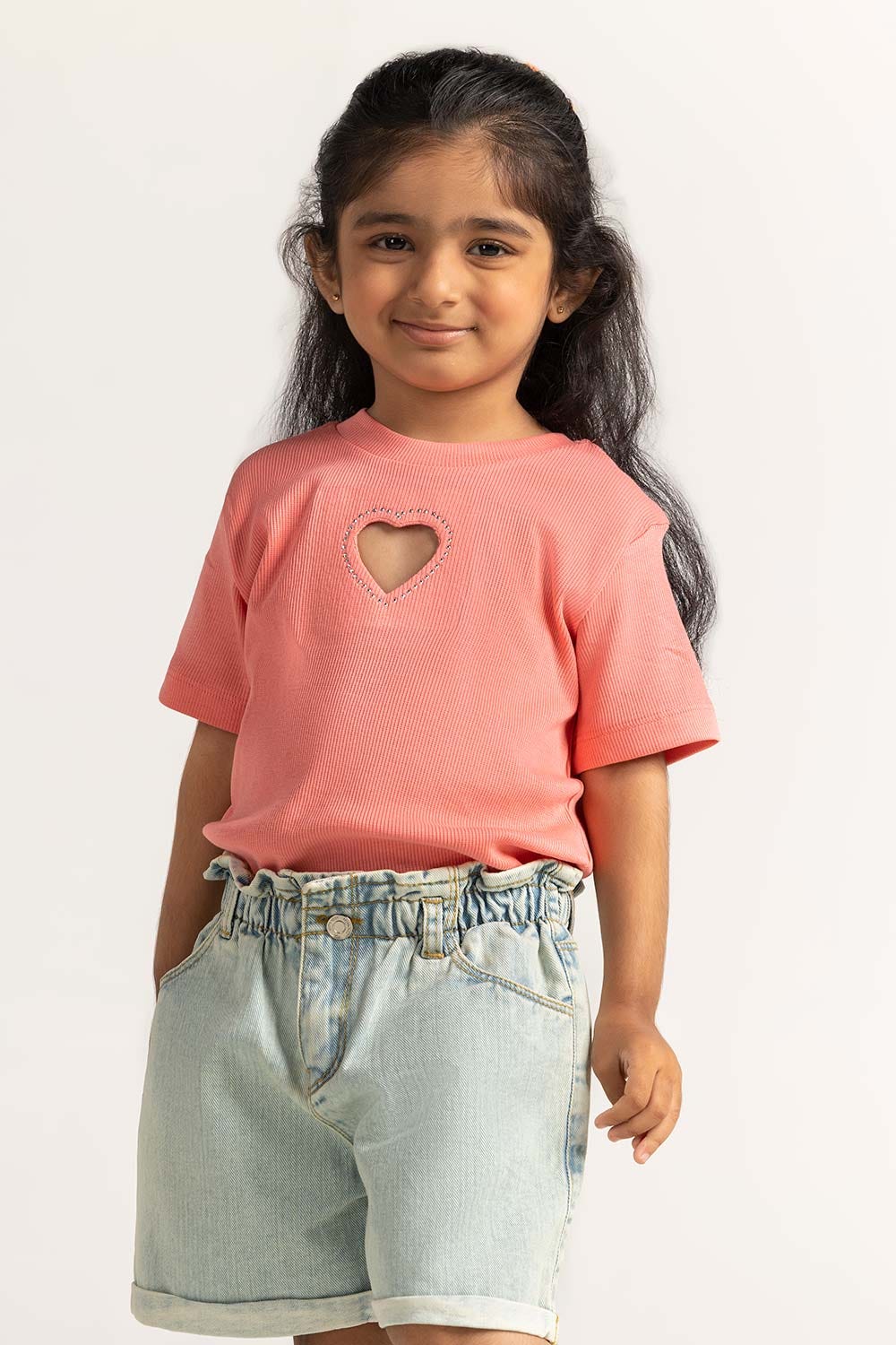 Ice Blue Toddler Girl Denim Short