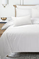 Ice White T-400 Embroidered Quilt Cover Set