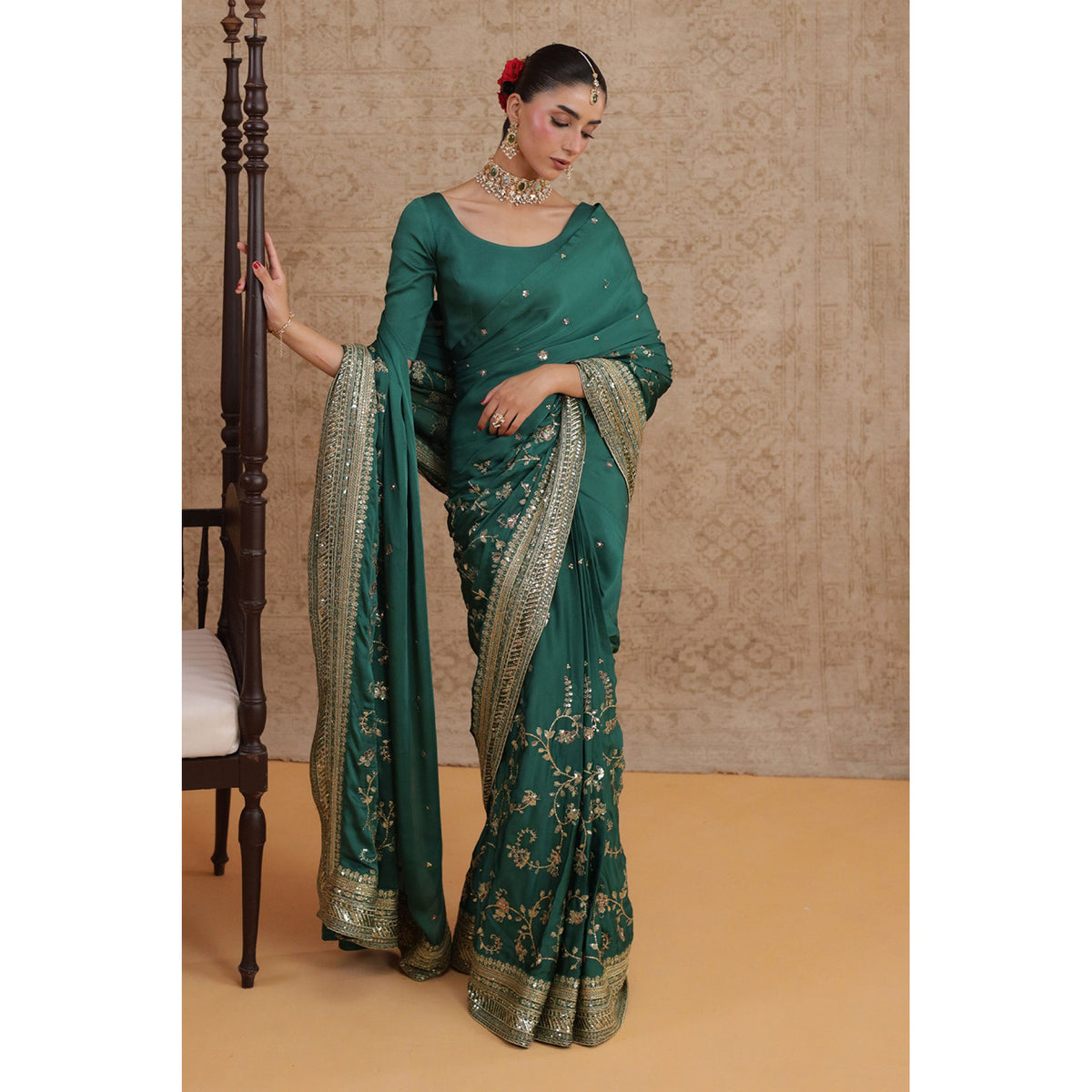 Verde Jade Green Saree