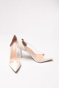 White PVC Heels