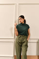 Sonya Cap sleeves Bodycon Bottle-Green