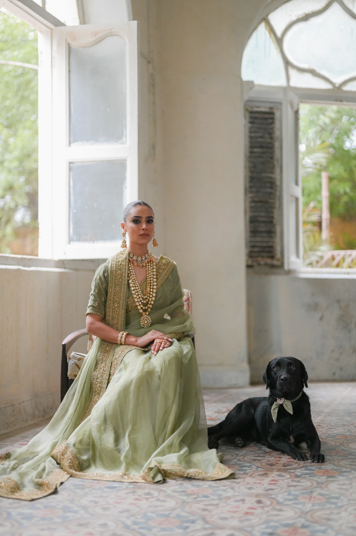 Formal Pastel Pistachio Saree (Npa3-23428)