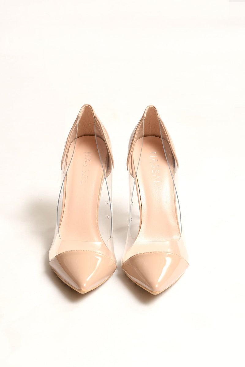 Nude Pvc Heels