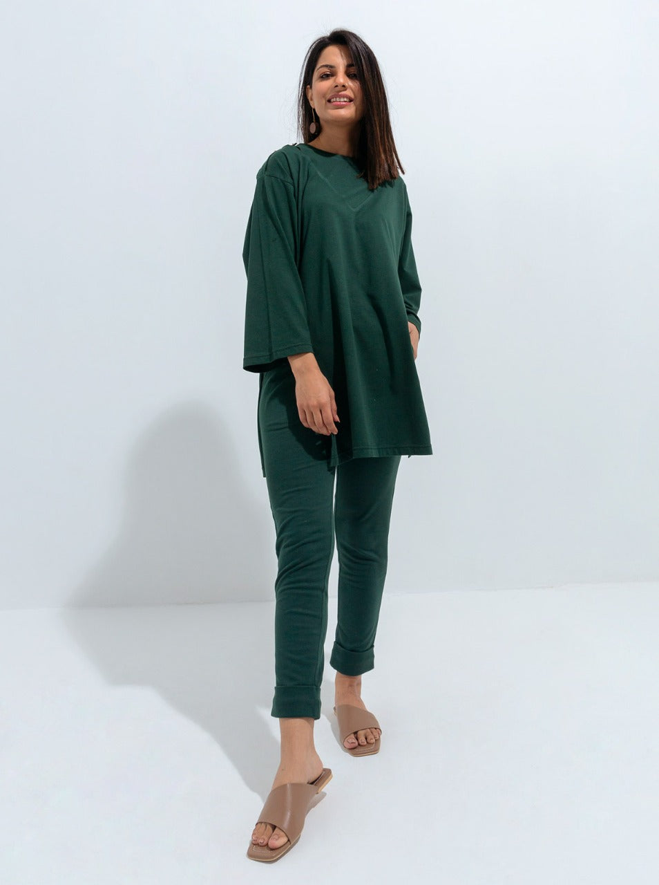 Green Jersey Coord Set