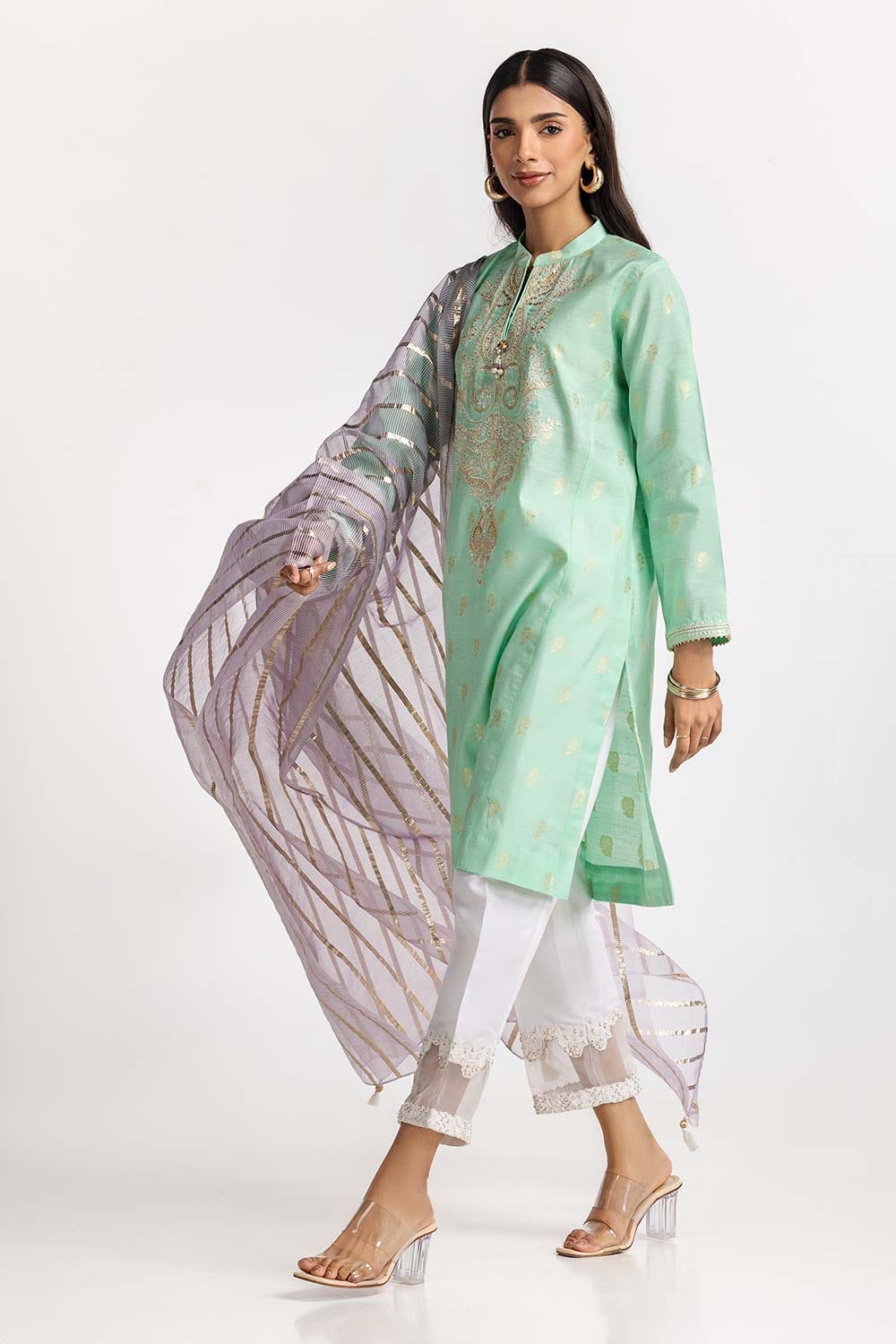 Dyed Lurex Dupatta