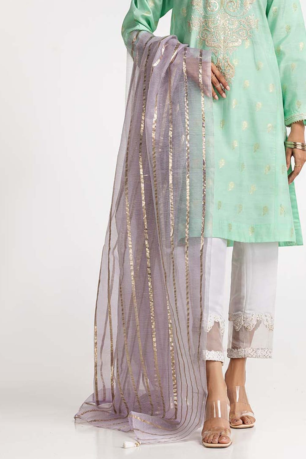 Dyed Lurex Dupatta