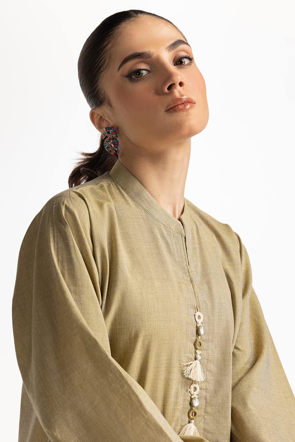 Yarn-dyed Embroidered Co-Ord Set