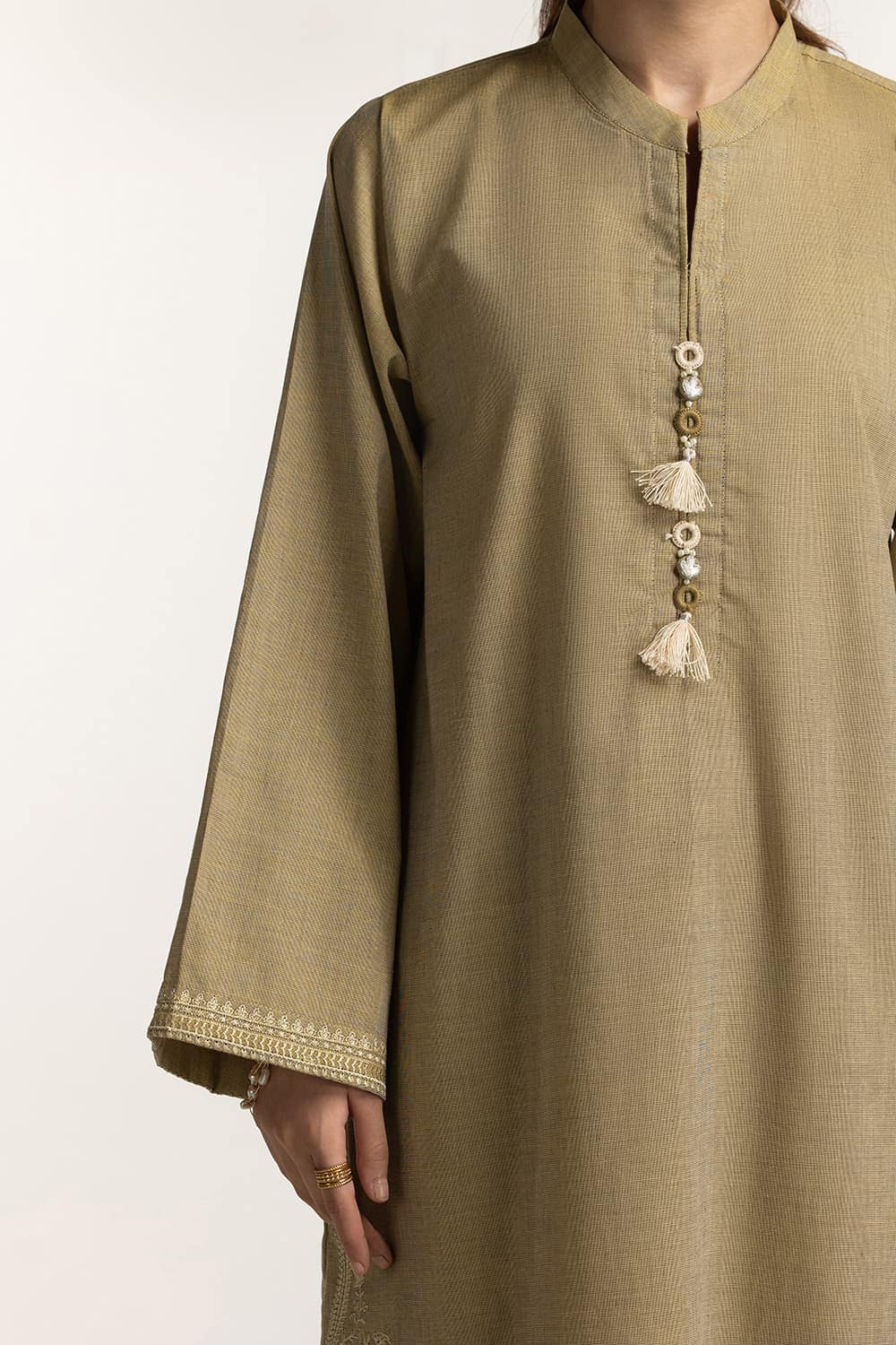Yarn-dyed Embroidered Co-Ord Set