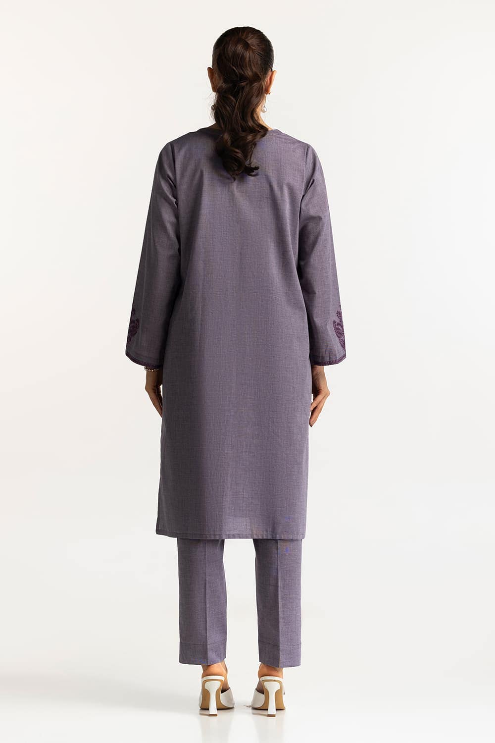 Yarn-dyed Embroidered Co-Ord Set